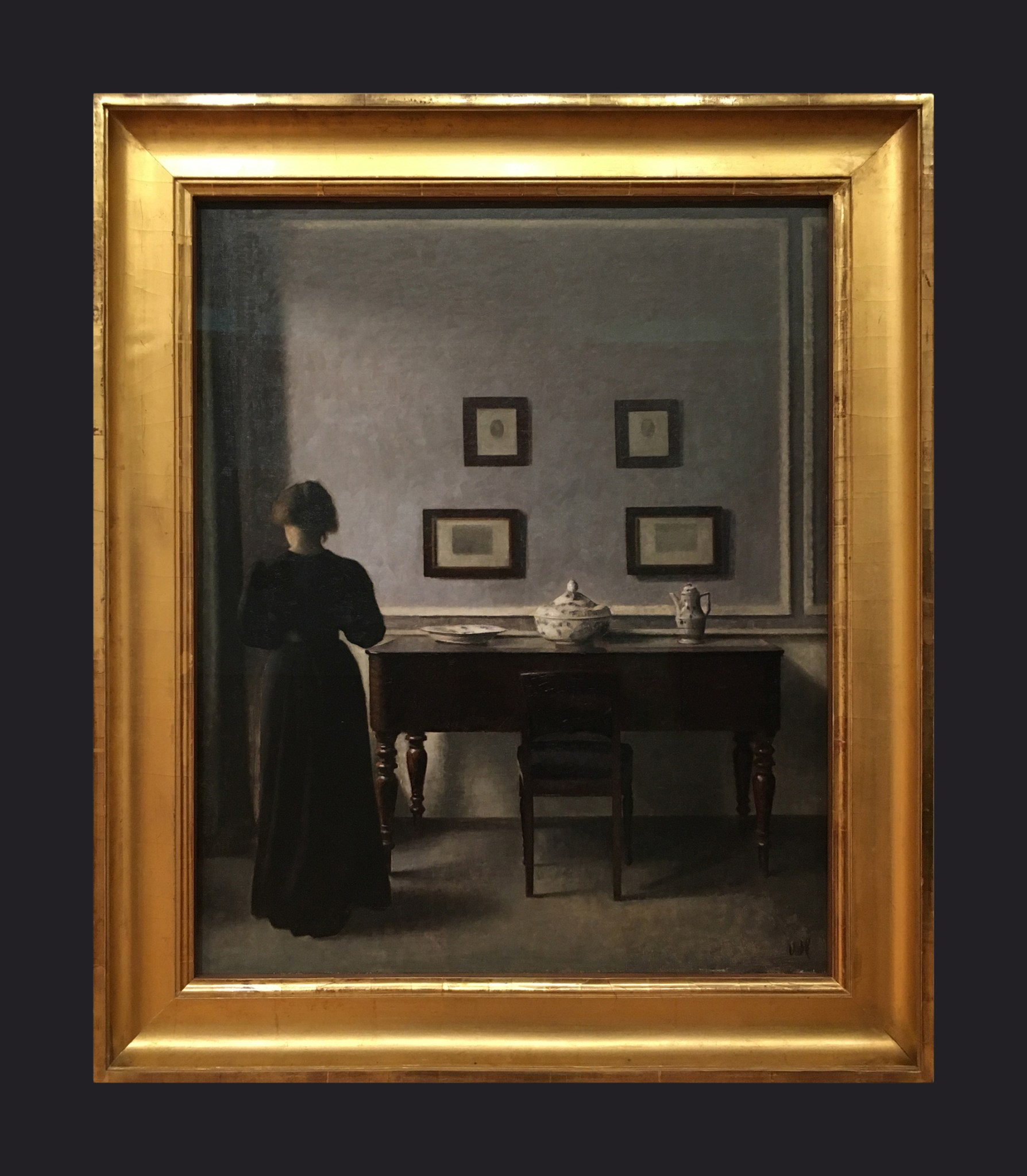 1904, Hammershøi, Interior with Four Etchings, photo by Leslie Hossack