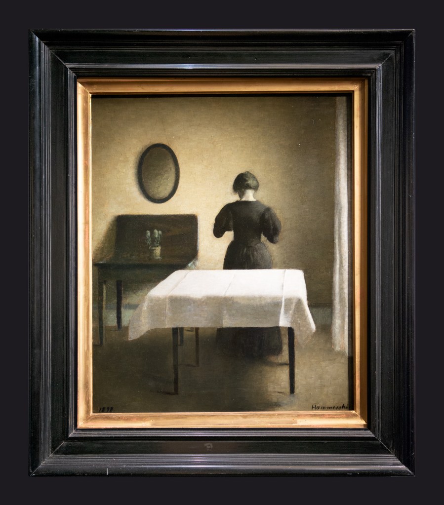 21 1898, Intérieur avec une femme de dos by Leslie Hossack