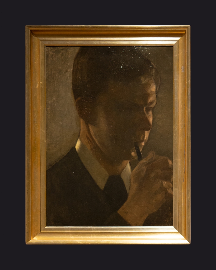 77 1901, Portrait of Svend Hammershoi, the Artist's Brother by Leslie Hossack