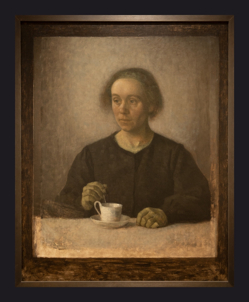 85 1907, Ida Hammershoi the Artist's Wife with a Teacup by Leslie Hossack